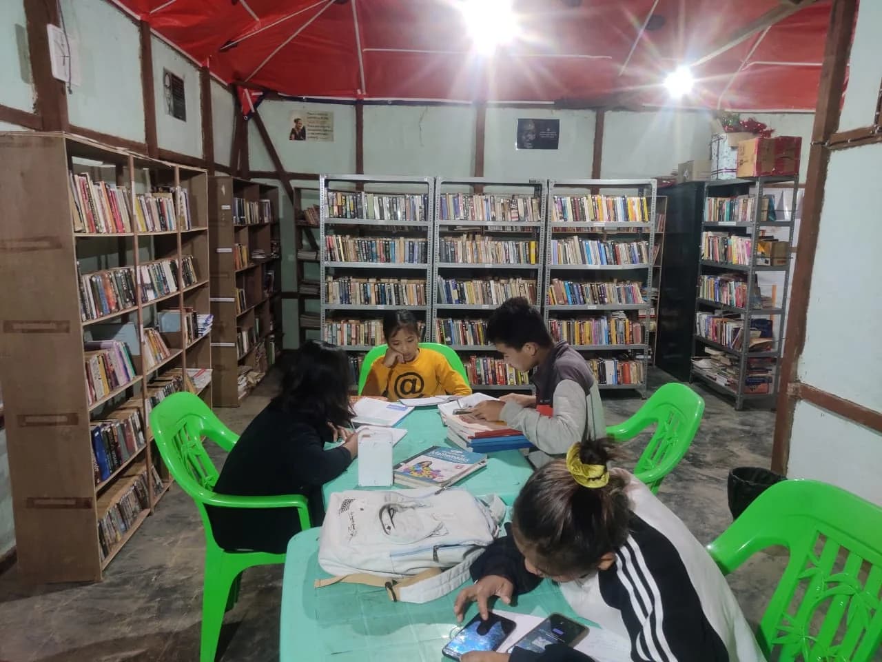 A reading space in Manipur, Manipur